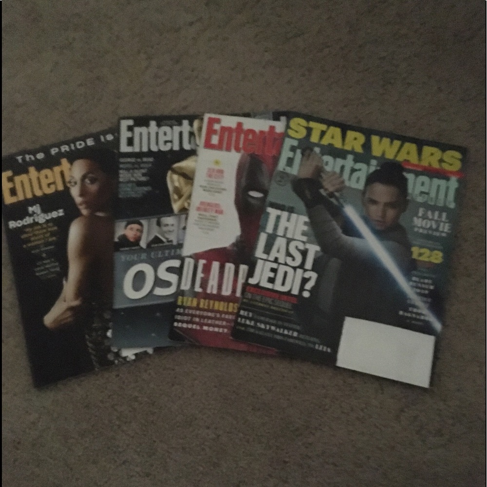 Entertainment Magazines, 4 different Magazines.